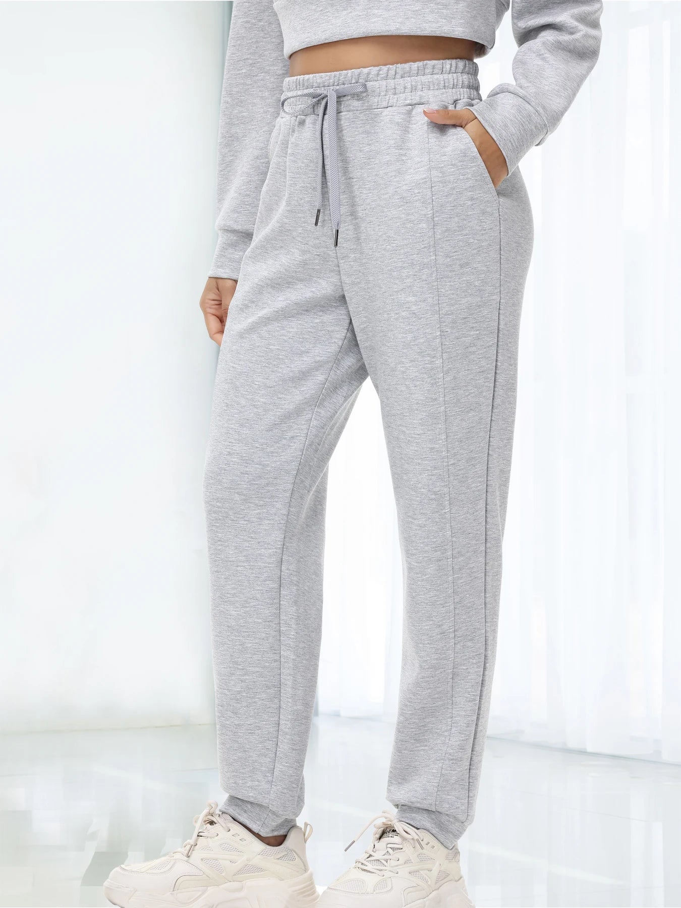 Womens High Waisted Jogger Pants with Pockets for Workout and Lounge