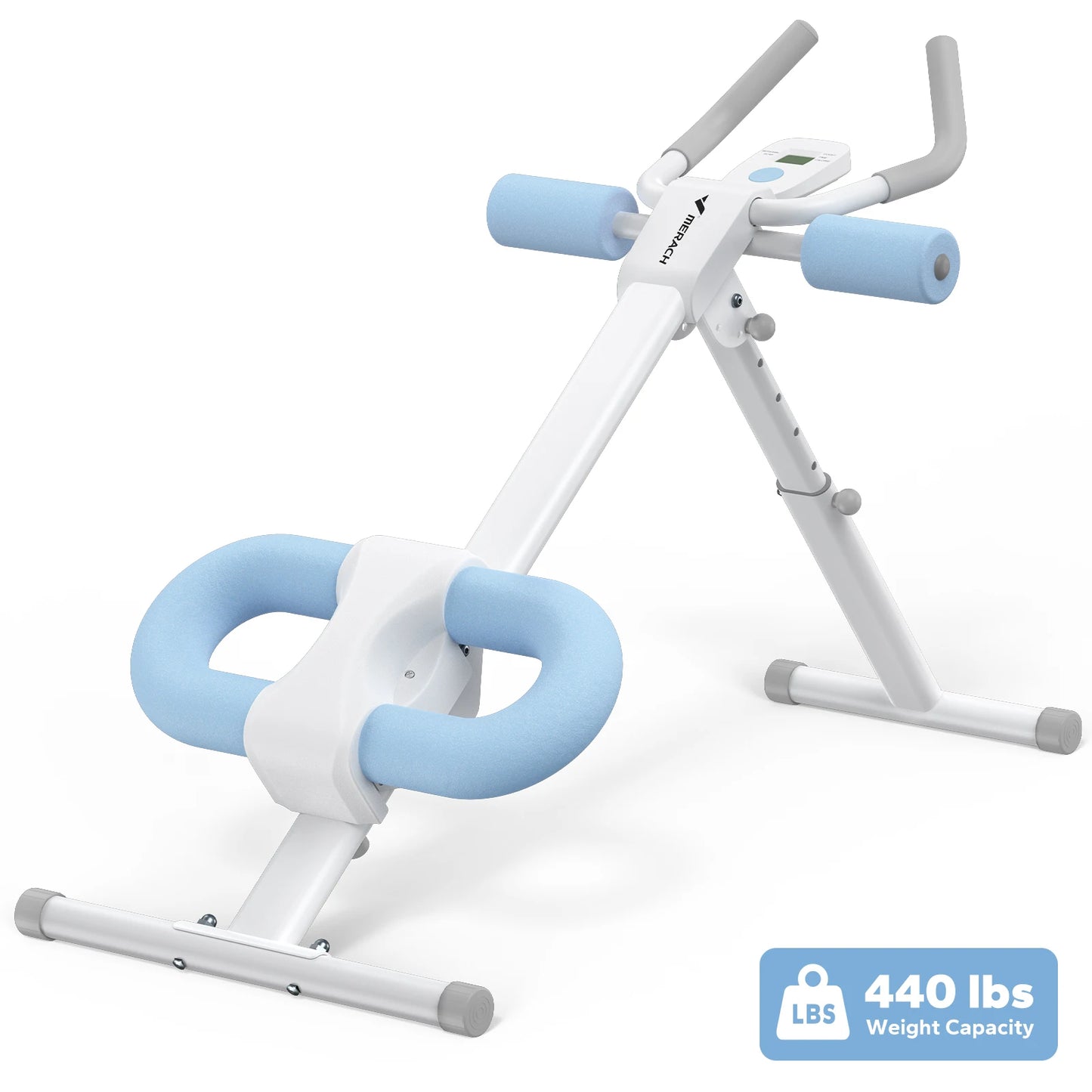 MERACH Ab Machine Adjustable Trainer Foldable Knee Protection Abdominal Exercise