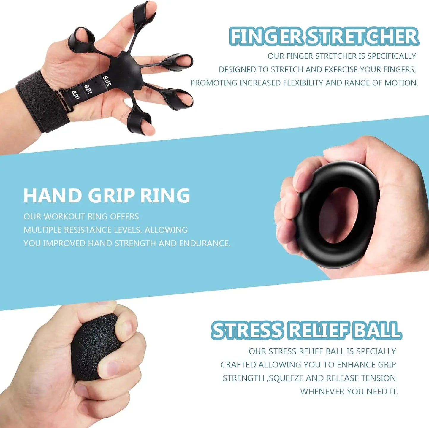 Grip Trainer Kit by Unisex for Strength and Injury Recovery