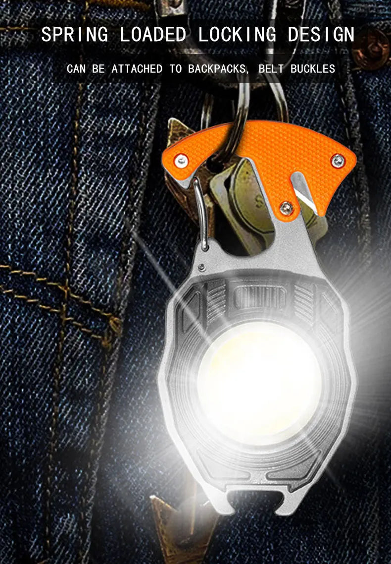 Hign-concerned Multi Tool Keychain Flashlight Bottle Opener