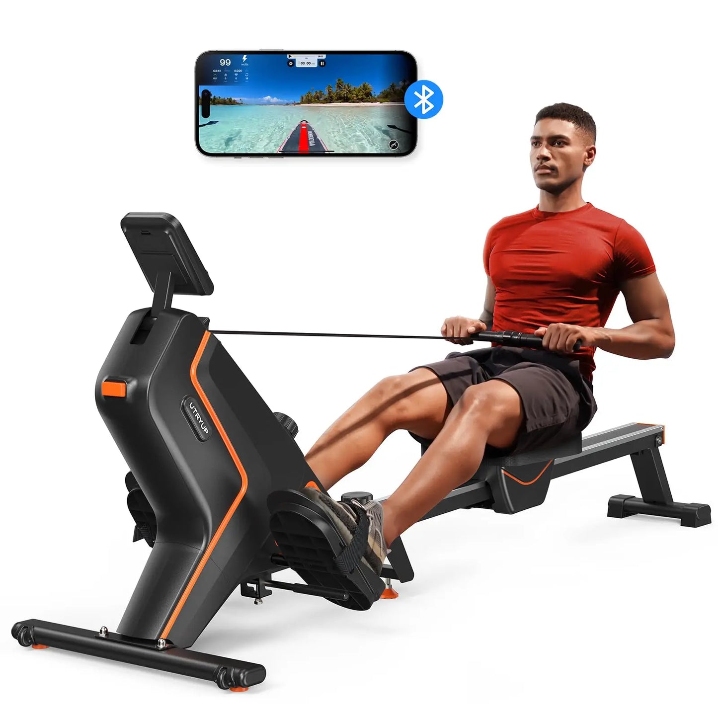 UTRYUP Magnetic Rowing Machine R05 Water Rower with 16 Levels of Resistance