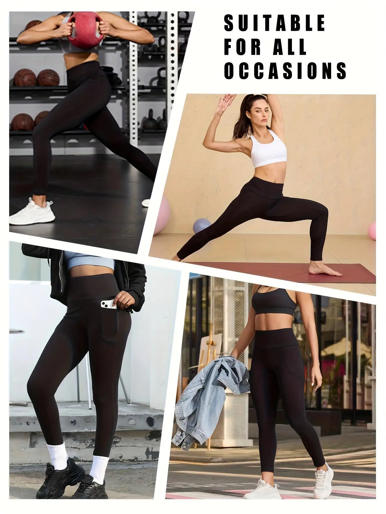 Pocket Yoga Pants For Women High Elasticity With Welt Pockets
