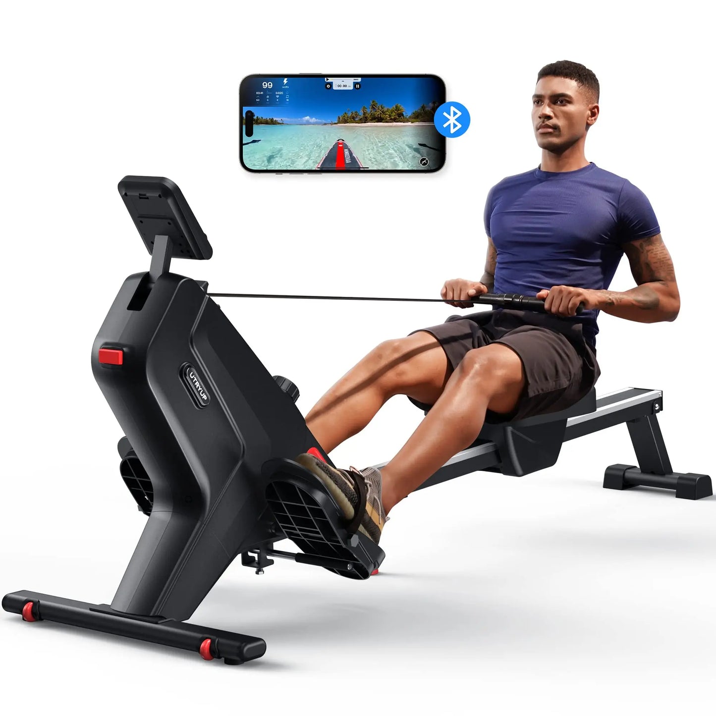 UTRYUP Magnetic Rowing Machine R05 Water Rower with 16 Levels of Resistance