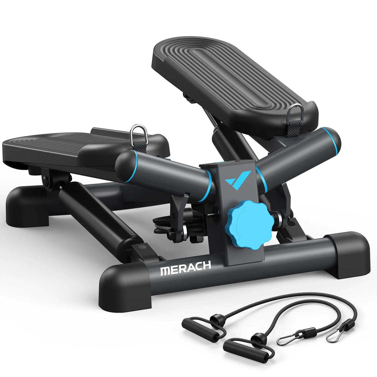 Merach Mini Stepper with Resistance Bands for Home Fitness 330LBS Capacity