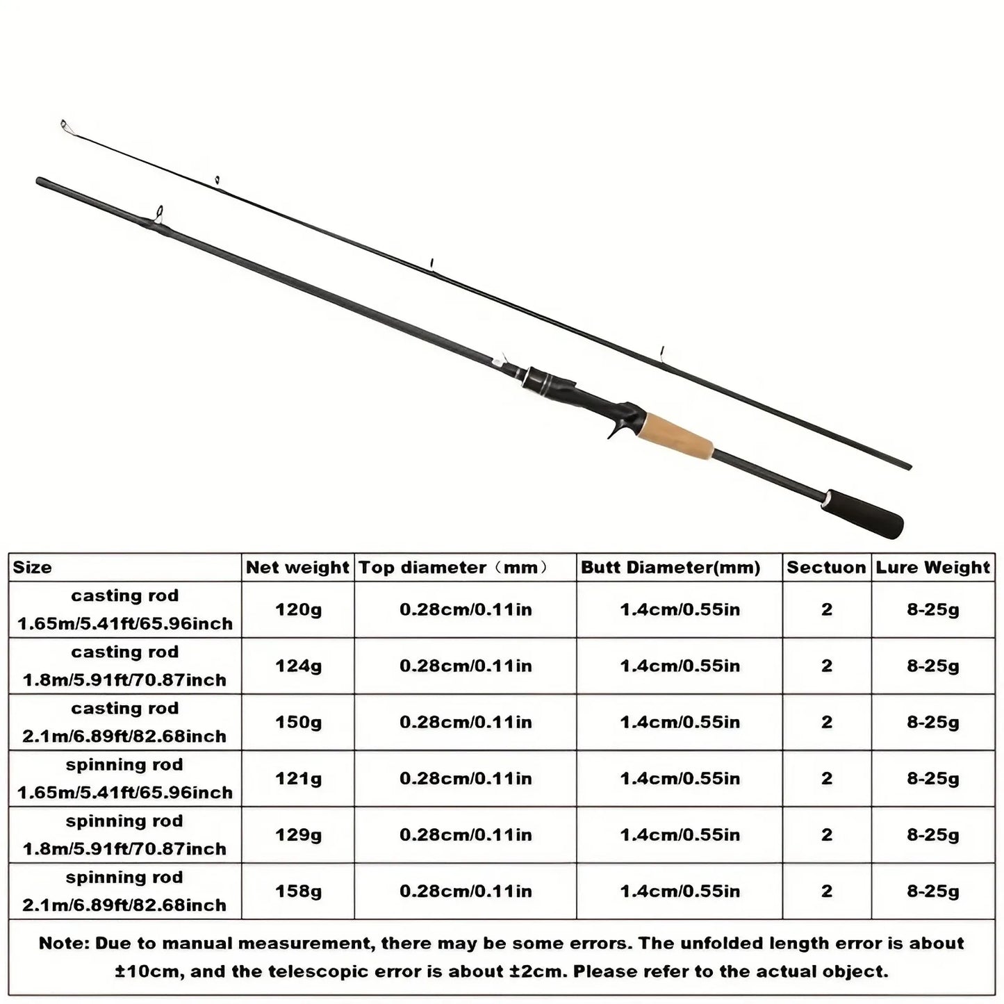 Fishing Ultra Light Two Section Carbon Fiber Fly Rod