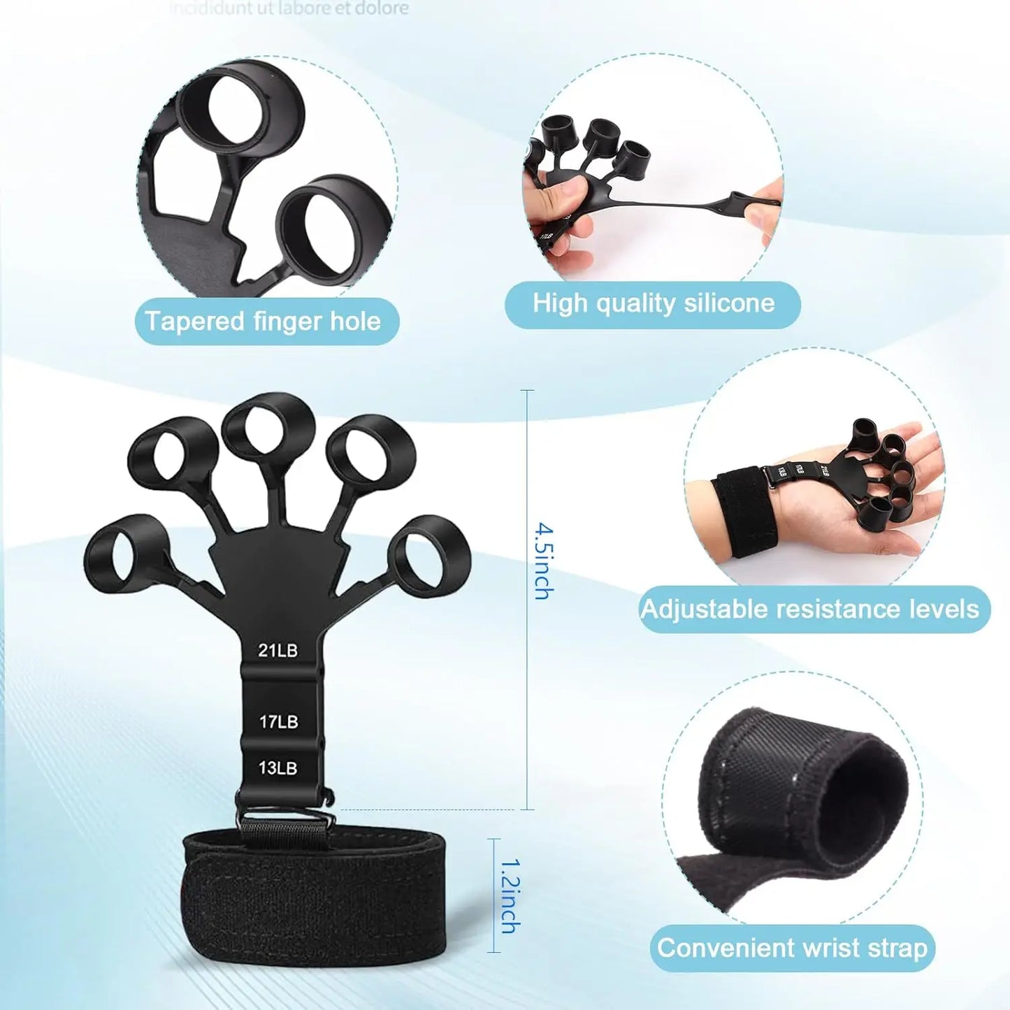 Grip Trainer Kit by Unisex for Strength and Injury Recovery