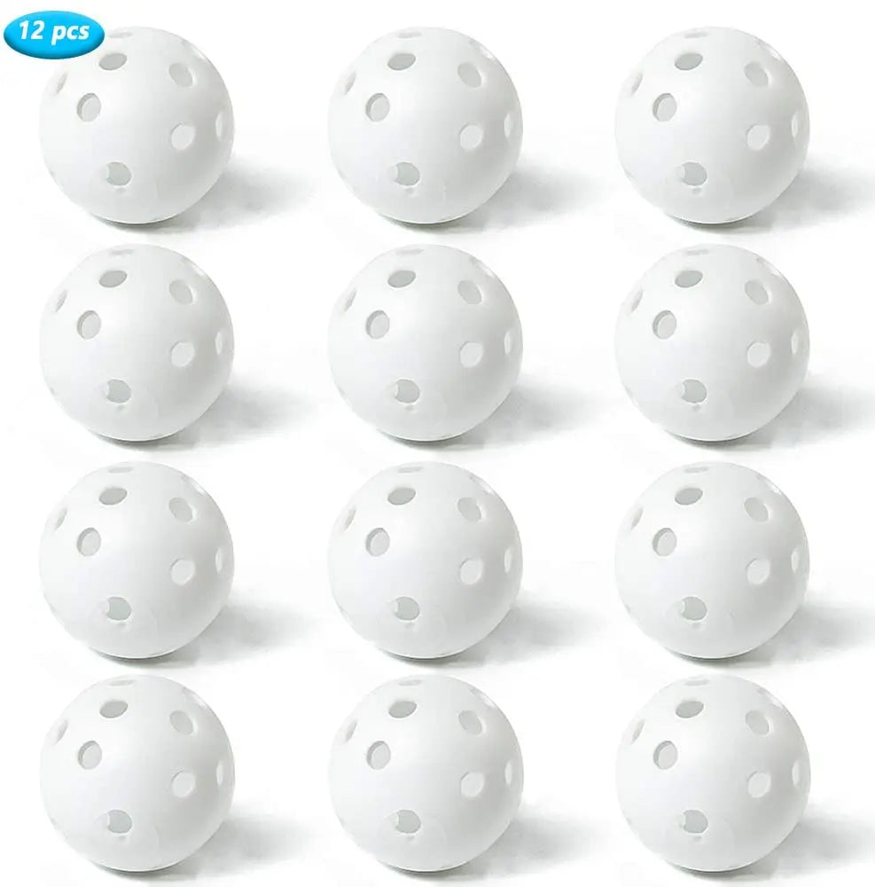 12 Pcs Colored Airflow Golf Balls for Swing Practice and Training