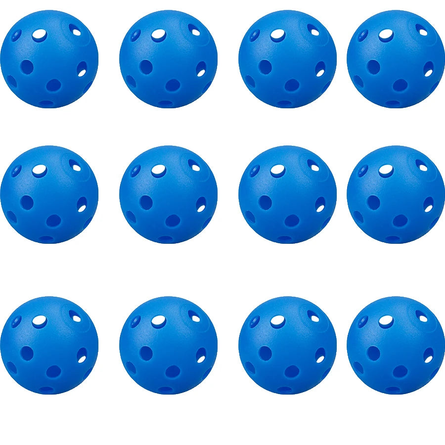 12 Pcs Colored Airflow Golf Balls for Swing Practice and Training