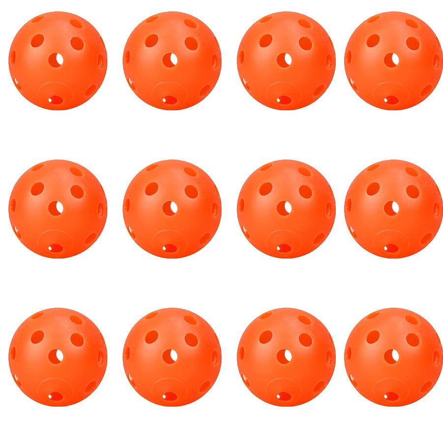 12 Pcs Colored Airflow Golf Balls for Swing Practice and Training
