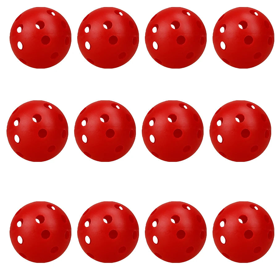 12 Pcs Colored Airflow Golf Balls for Swing Practice and Training