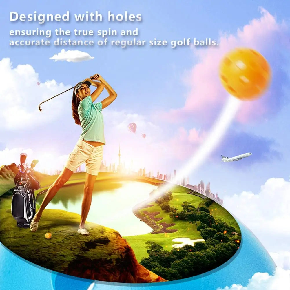12 Pcs Colored Airflow Golf Balls for Swing Practice and Training