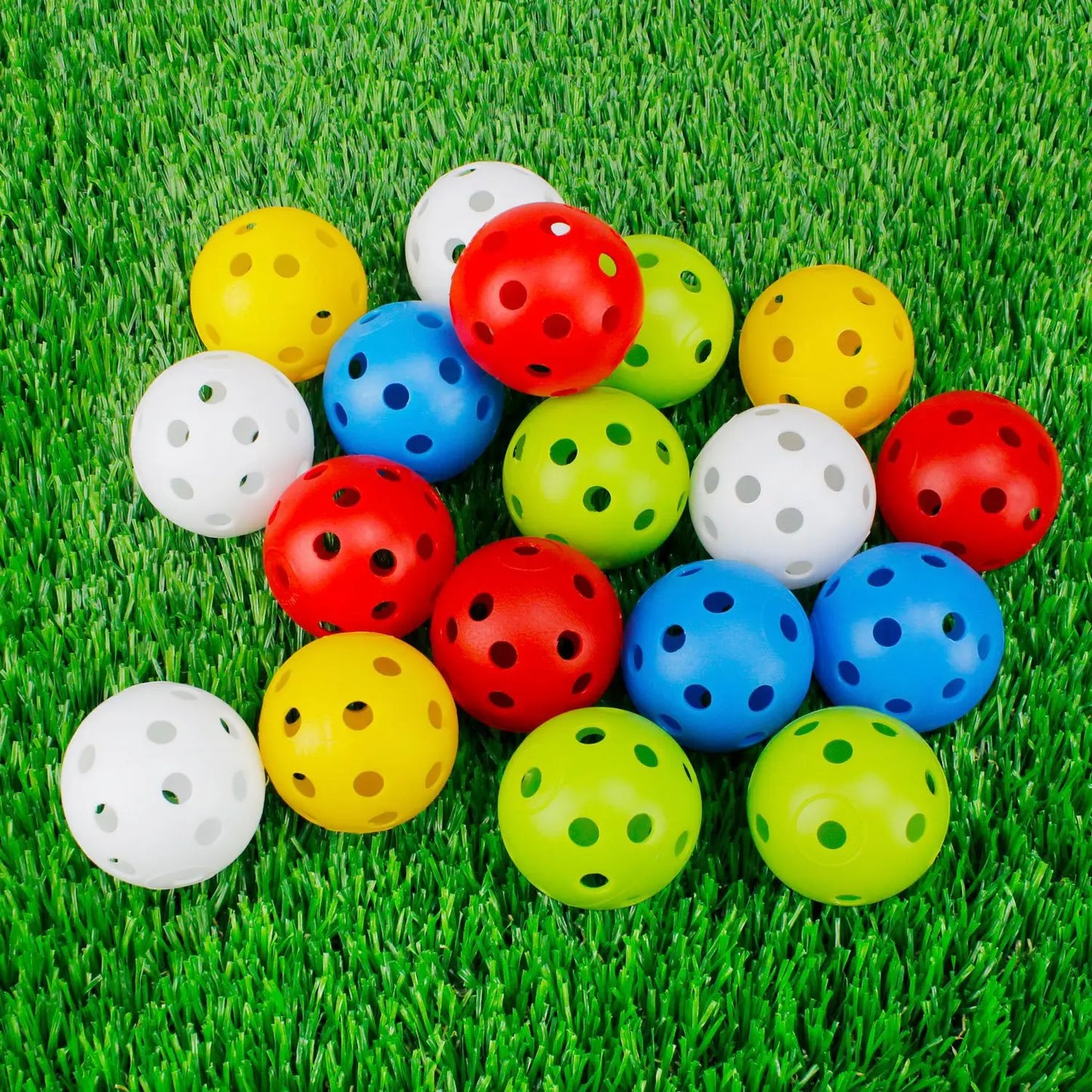 12 Pcs Colored Airflow Golf Balls for Swing Practice and Training