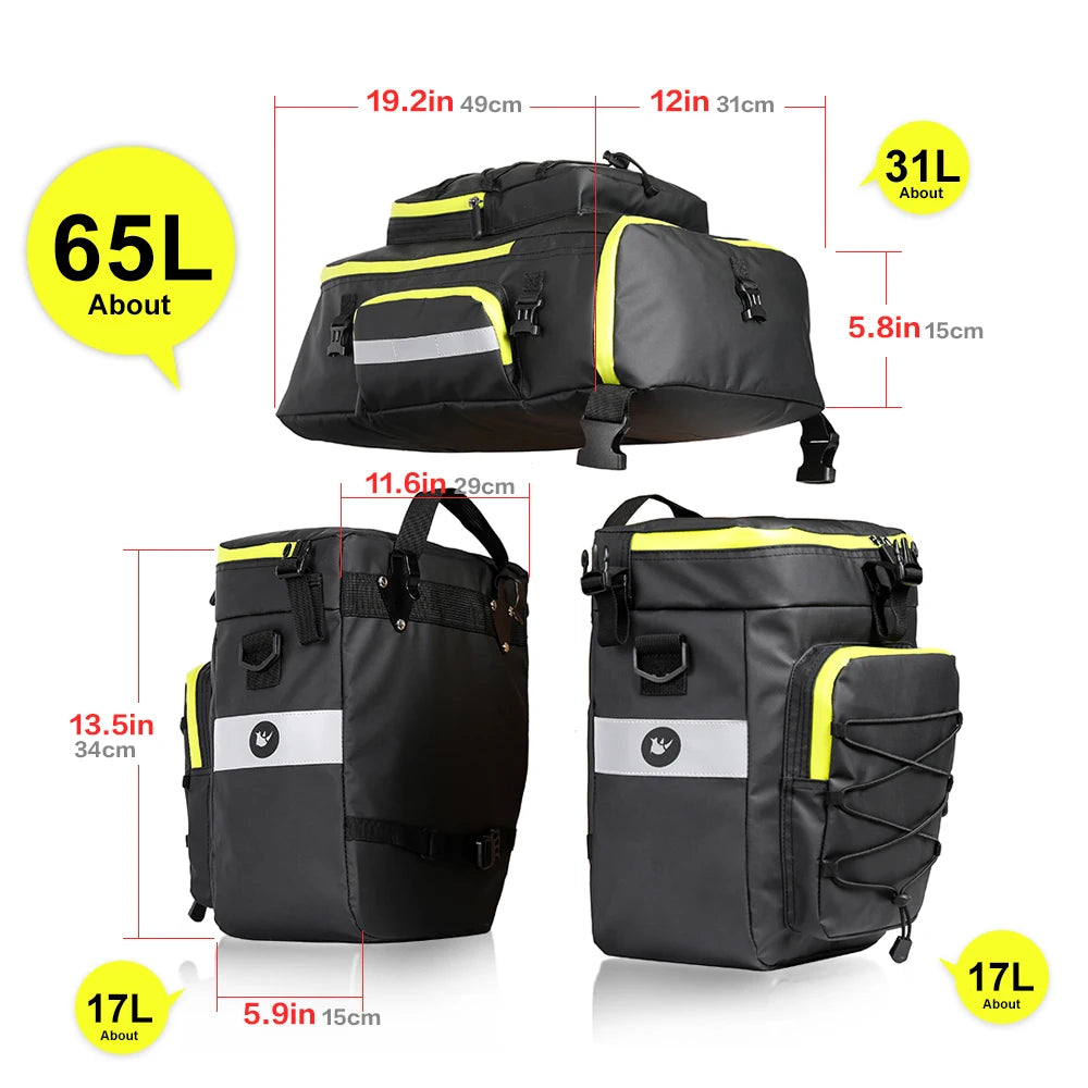 Rhinowalk Bike Pannier Bag Double Side Rear Rack