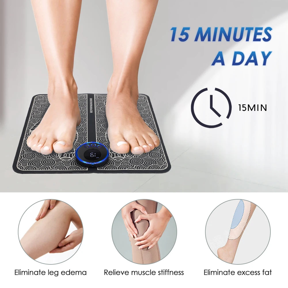 Hailicare Rechargeable Foot Massager Pad EMS Muscle Mat