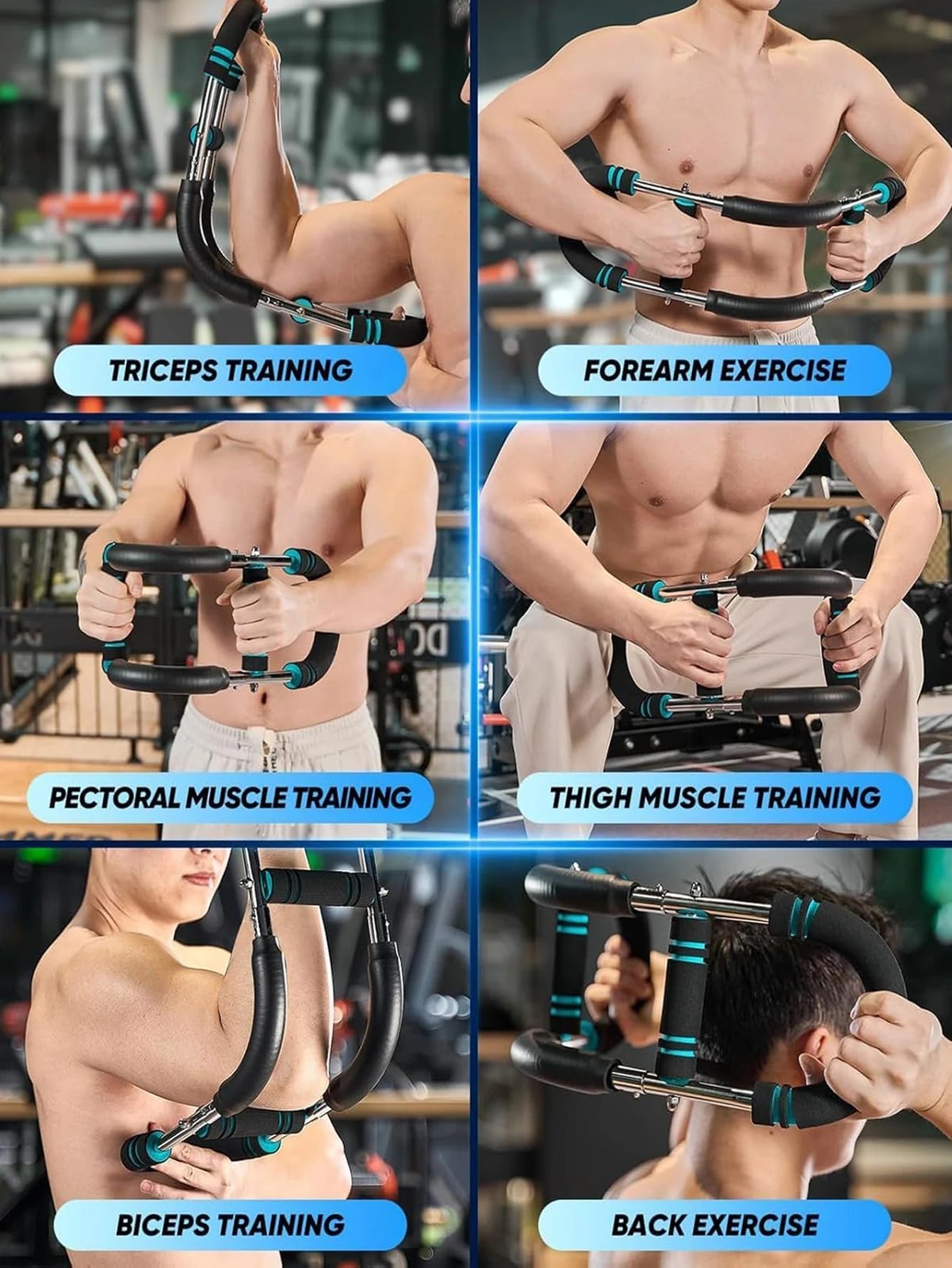 Arm Trainer Adjustable Chest Expander Exerciser For Upper Body Fitness