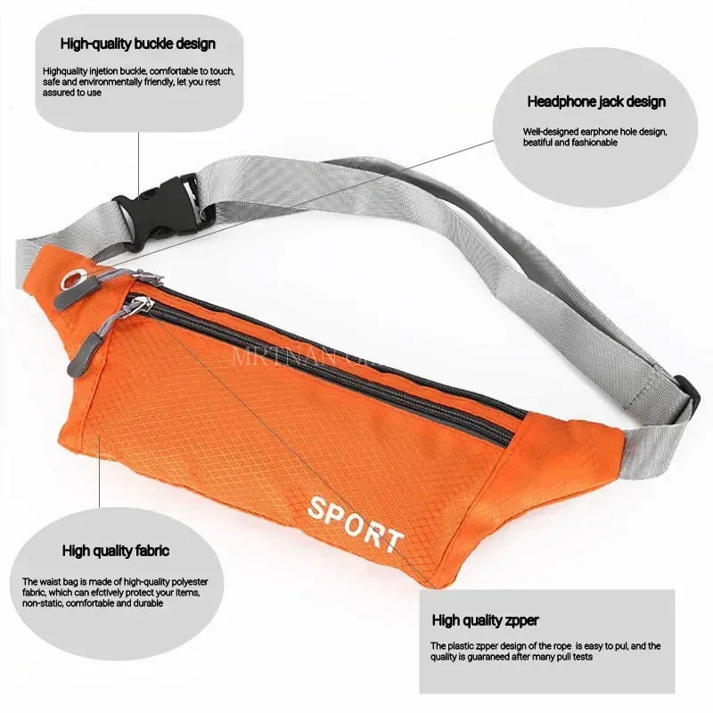 MRTNAN Multifunctional Nylon Waist Bag for Outdoor Sports