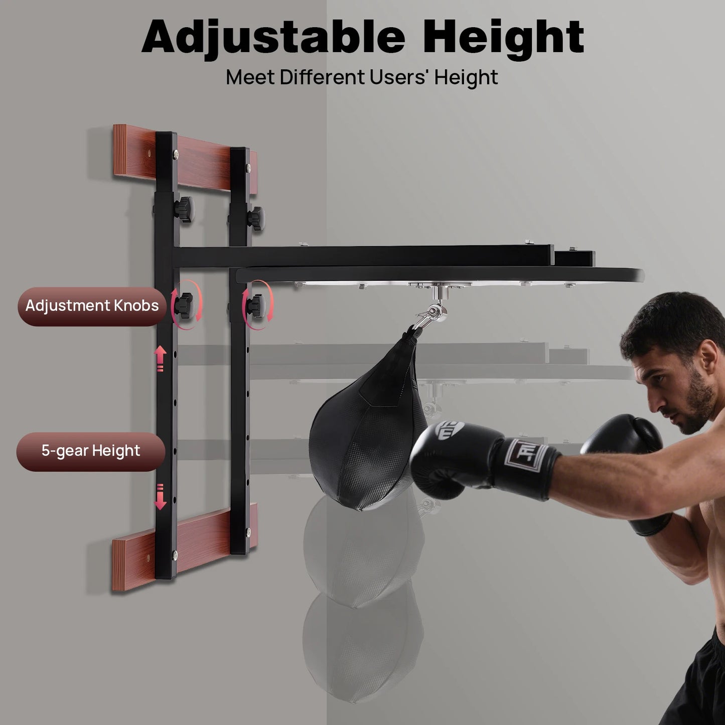 Hign-concerned Heavy Duty Adjustable Speedbag WallMounted Platform Kit Boxing Training