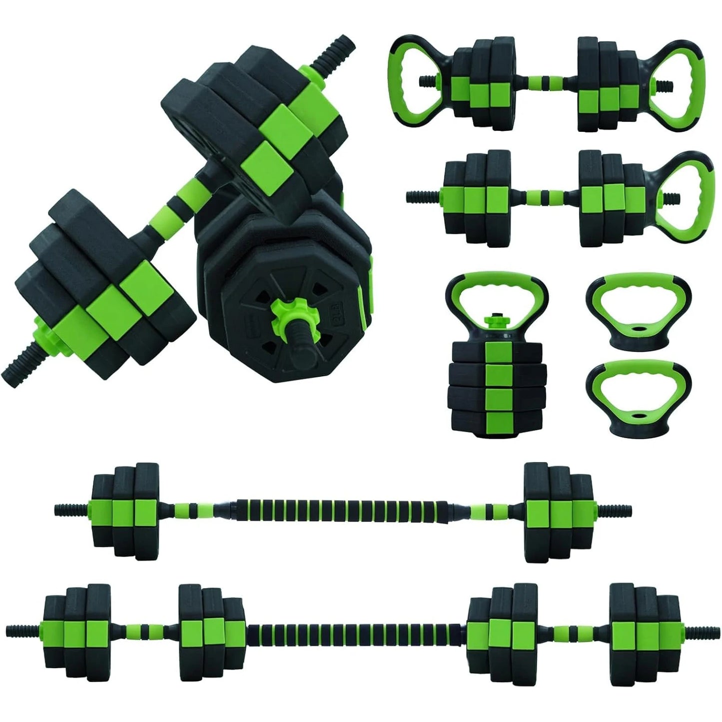 66lbs 88lbs 4 in 1 Adjustable Kettlebell Dumbbell Set for Home Gym Fitness