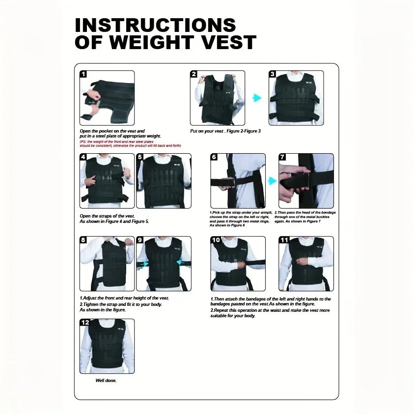 Hign-concerned Adjustable Weight Vest and Ankle Weights Set