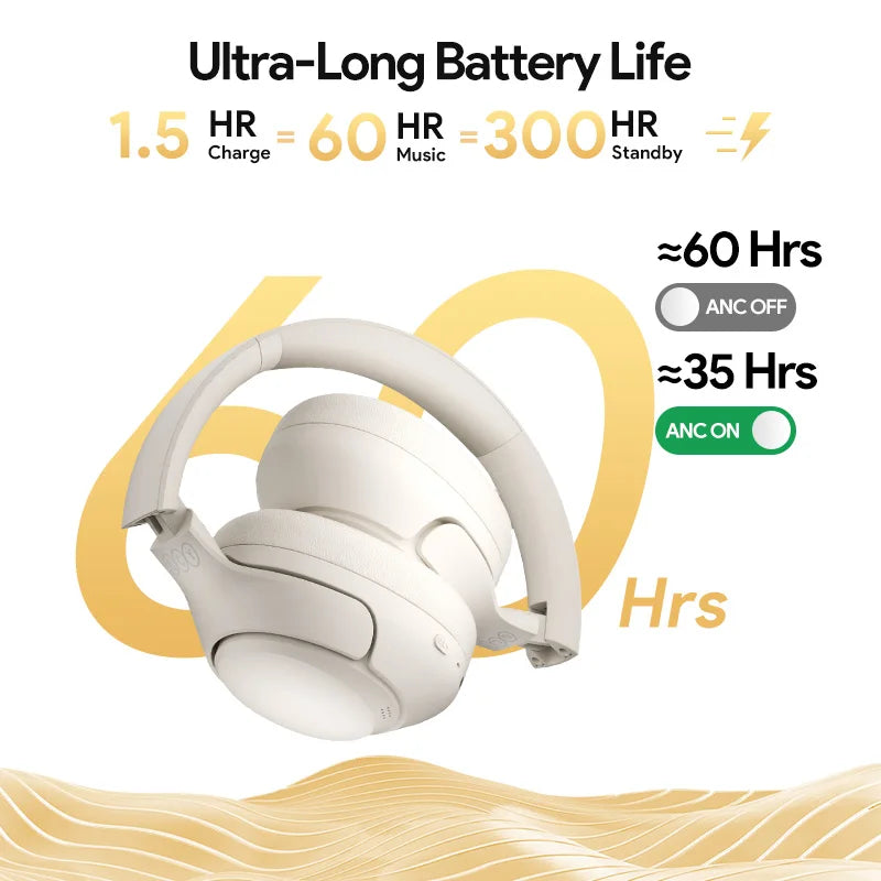 QCY H3 ANC Wireless Headphones Hi Res Audio Bluetooth