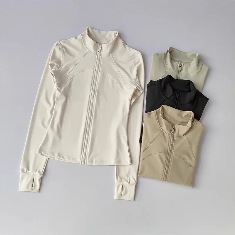 Skin Of Skin Women Zip Jacket Quick Dry Yoga Training Top