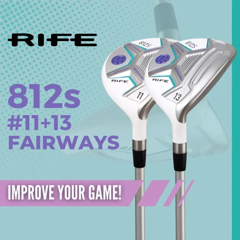 Womens Rife Golf 812s Offset Fairway Metal Wood Clubs Set Right Handed