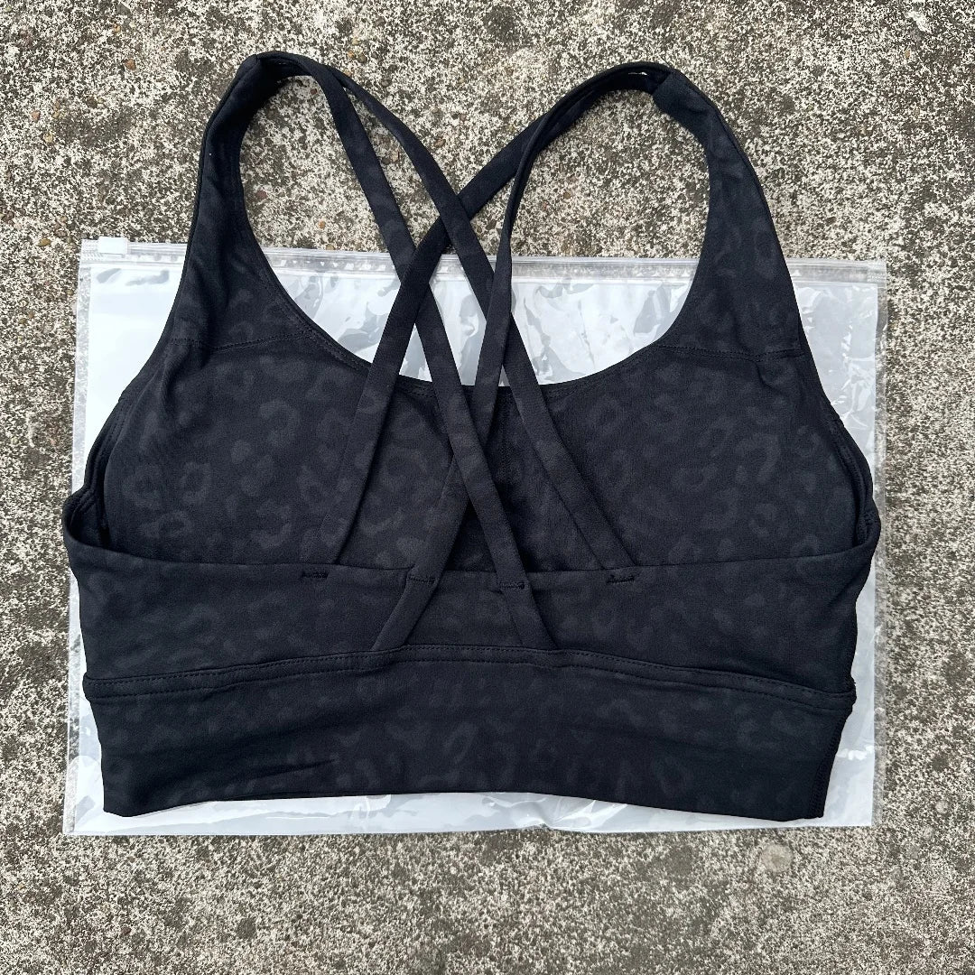 CN Ningxia Zhejiang Cross Back Fitness Bra With Chest Pad