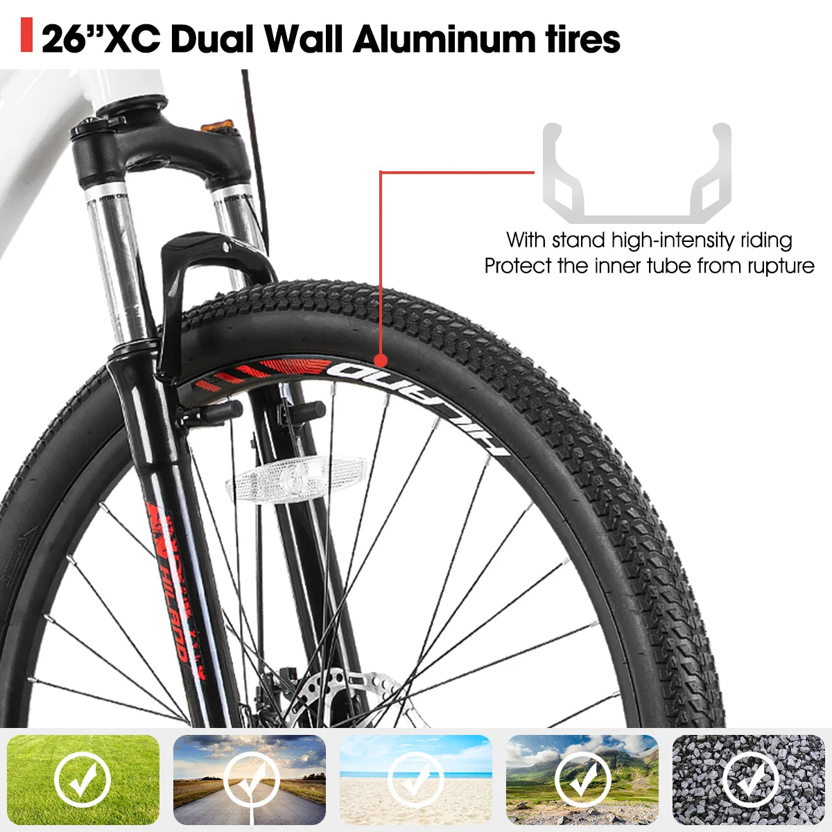 Joystar Mountain Bike for Women with Lock-Out Suspension