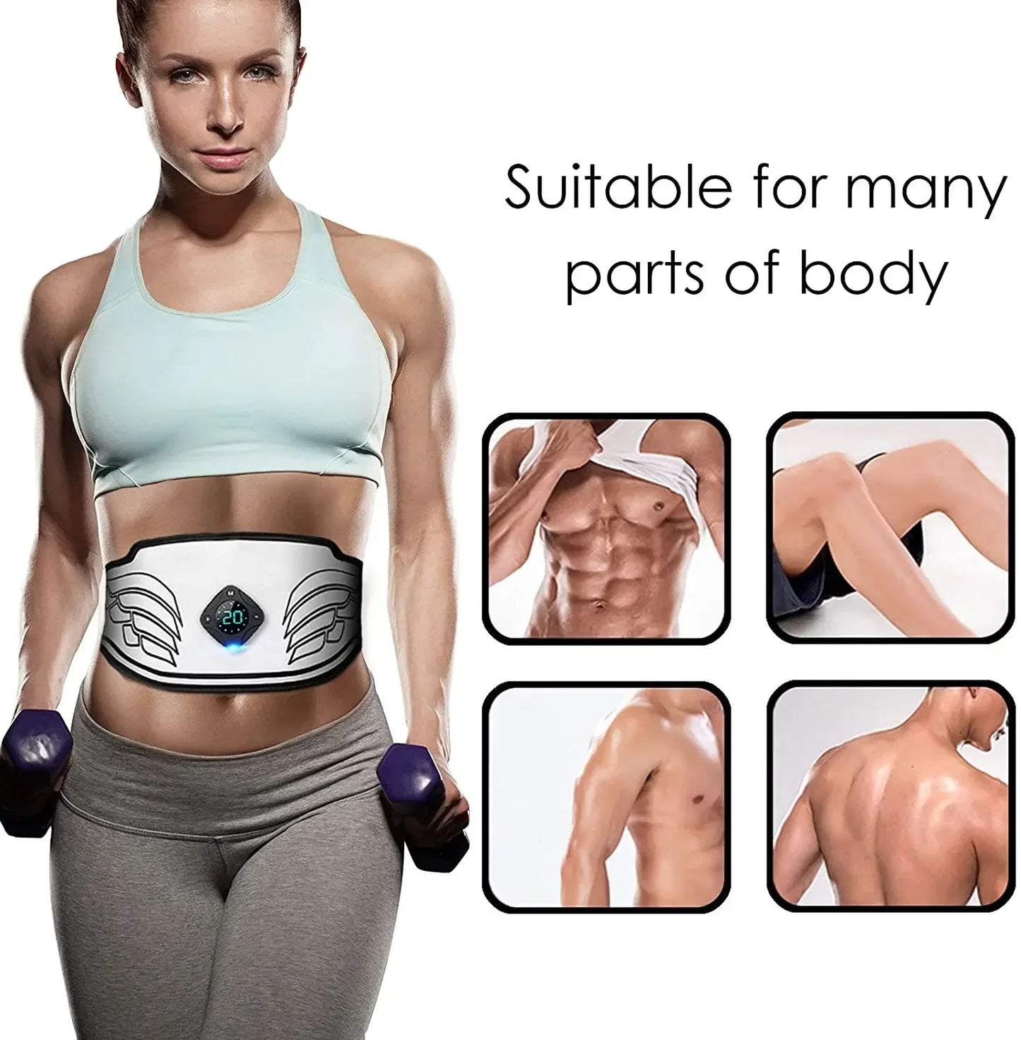 Hign Concerned EMS Abdominal Belt Trainer LCD Display
