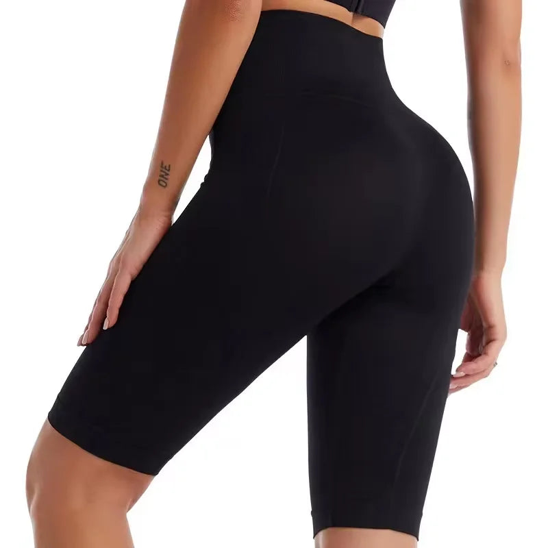 High Waist Push Up Shorts Women Tummy Control Yoga Fitness