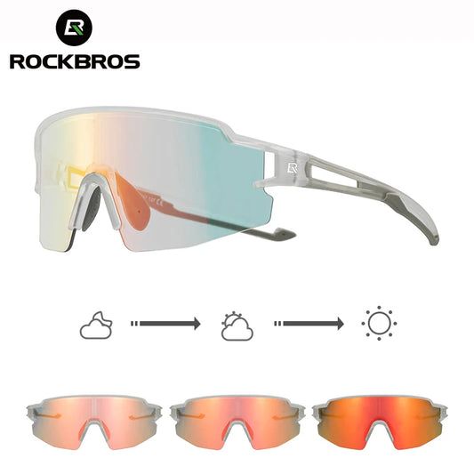 Rockbros Photochromic Polarized Cycling Glasses UV400 Protection for Biking