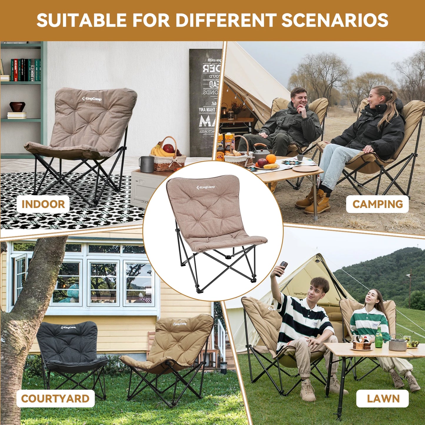 KingCamp Butterfly Chair Camping Portable Foldable Seat