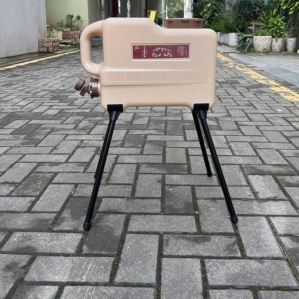 Camping Bucket Stand Strong Load Bearing Foldable Ice Box Holder Detachable Water Bucket Bracket BBQ Picnic Accessories