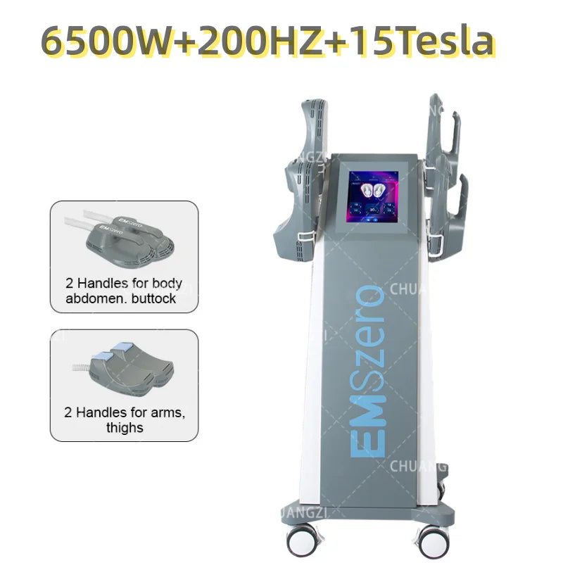 Ems Neo Body Sculpt Muscle Stimulator Machine with 5 Handles and RF Technology
