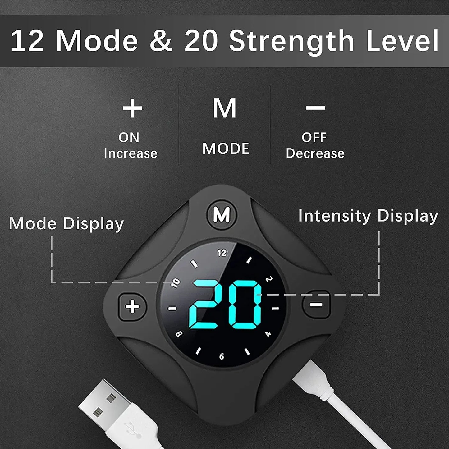 Hign Concerned EMS Abdominal Belt Trainer LCD Display