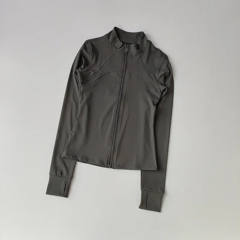 Skin Of Skin Women Zip Jacket Quick Dry Yoga Training Top