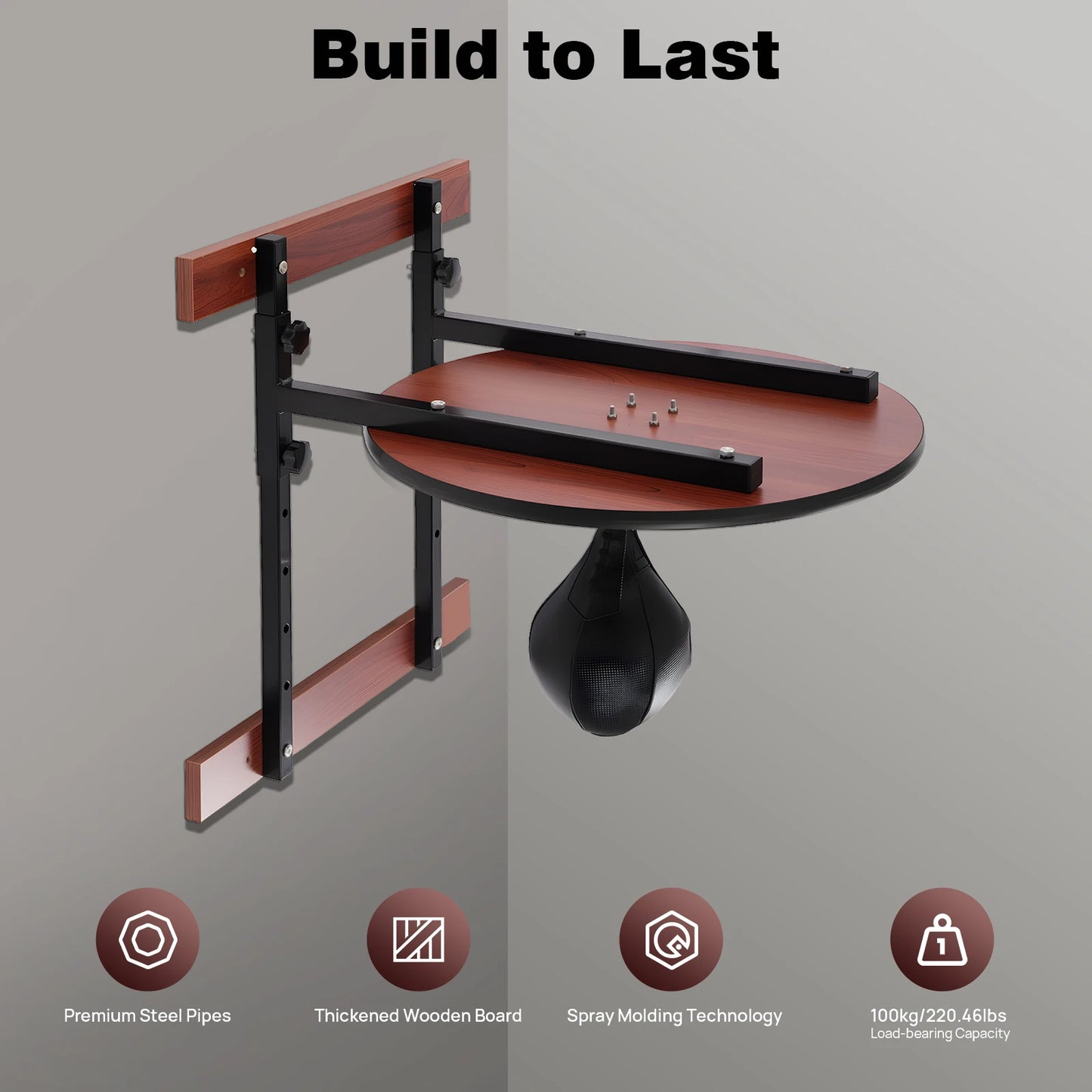 Hign-concerned Heavy Duty Adjustable Speedbag WallMounted Platform Kit Boxing Training