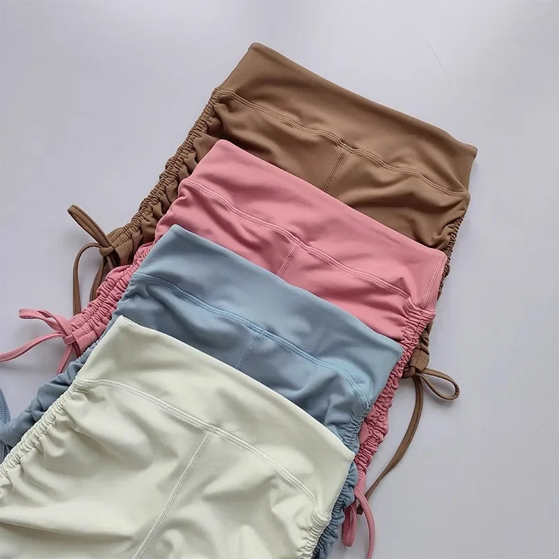 Summer Yoga Shorts Women Breathable High Waist Running Gym