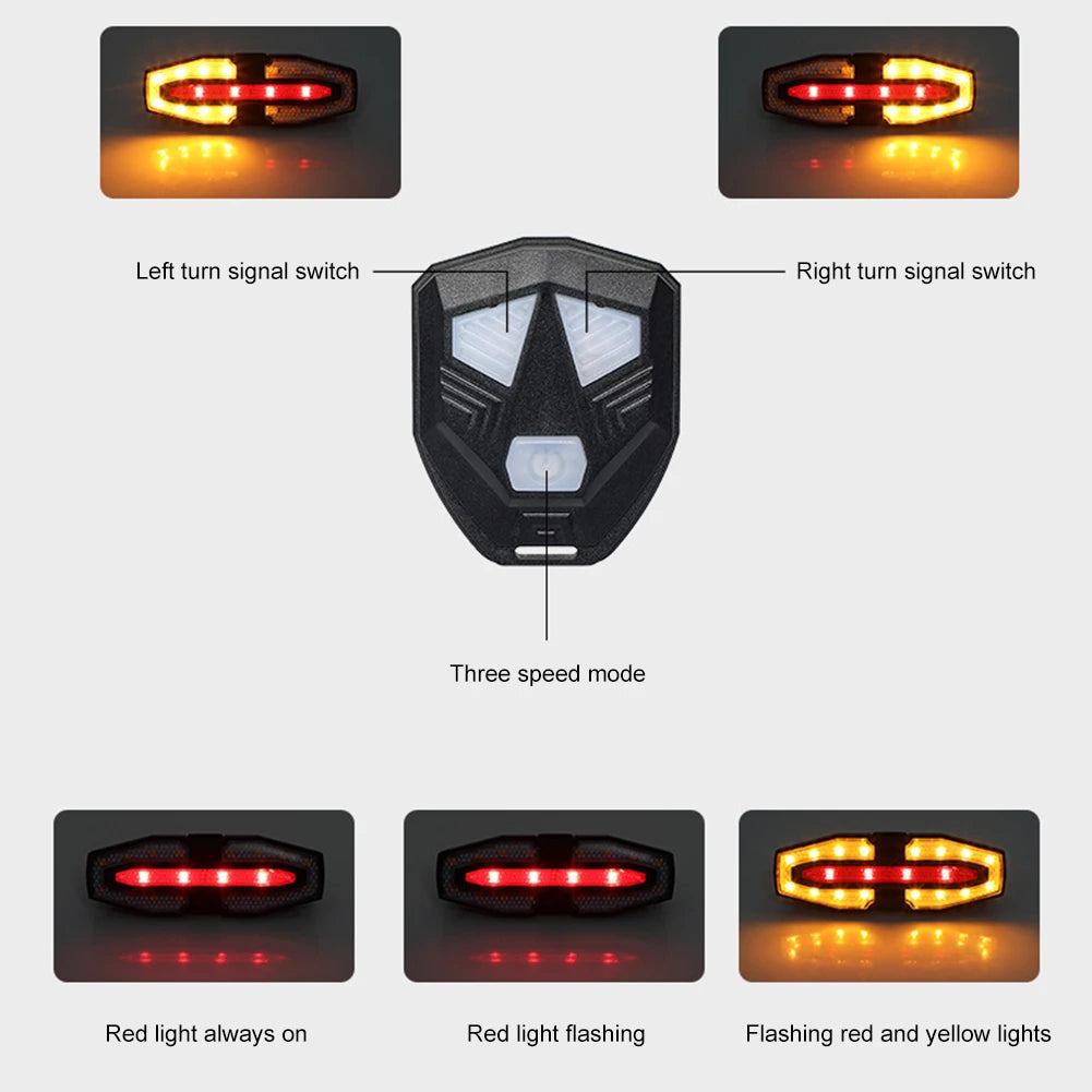 Alloet Rechargeable Bike Tail Light with Turn Signals