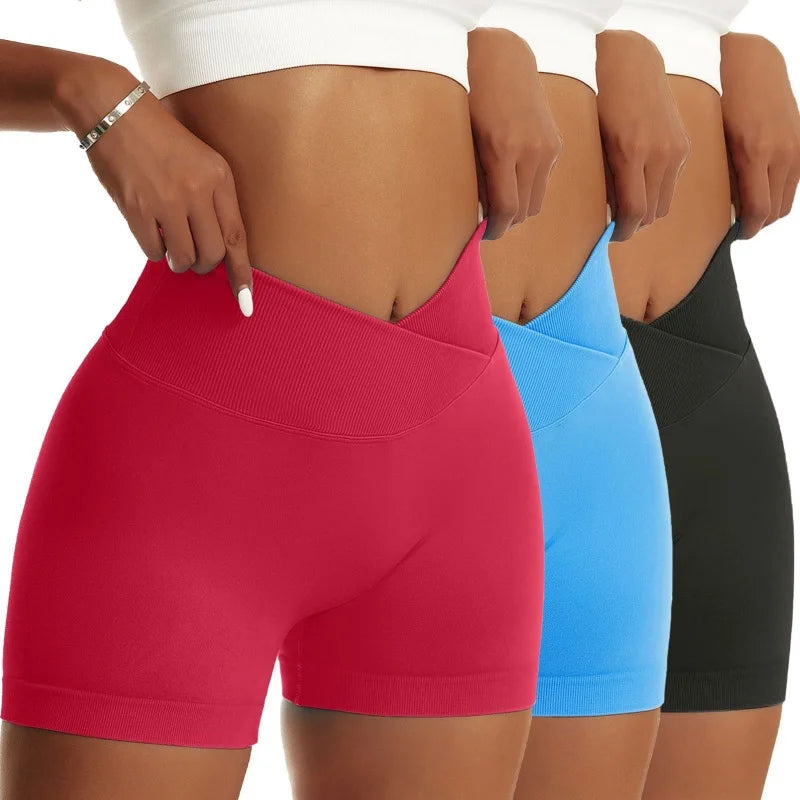 OVESPORT High Waisted Scrunch Butt Yoga Shorts Women
