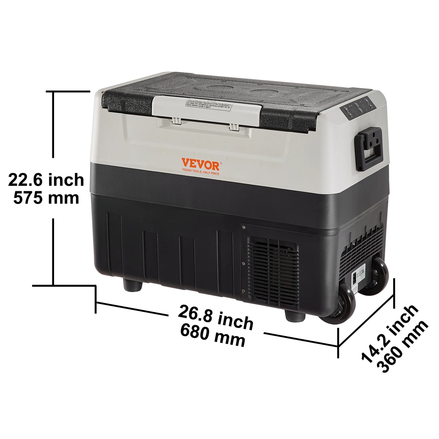 VEVOR Portable Foldable Car Refrigerator with Wheels for Camping and Travel
