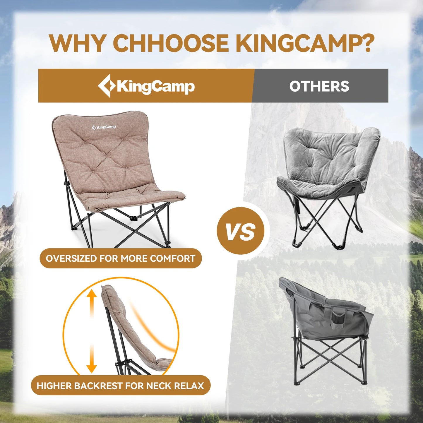 KingCamp Butterfly Chair Camping Portable Foldable Seat