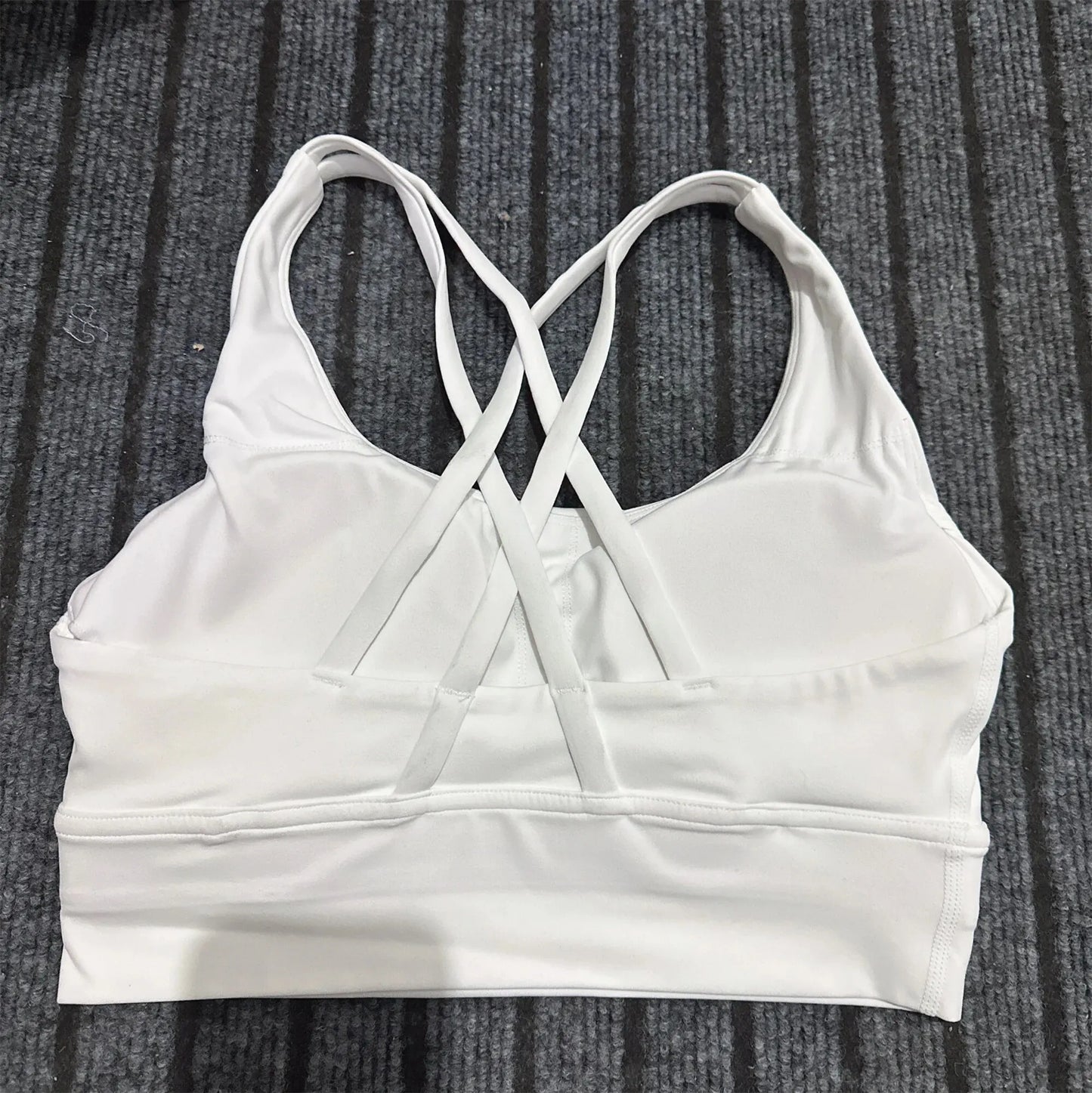 CN Ningxia Zhejiang Cross Back Fitness Bra With Chest Pad
