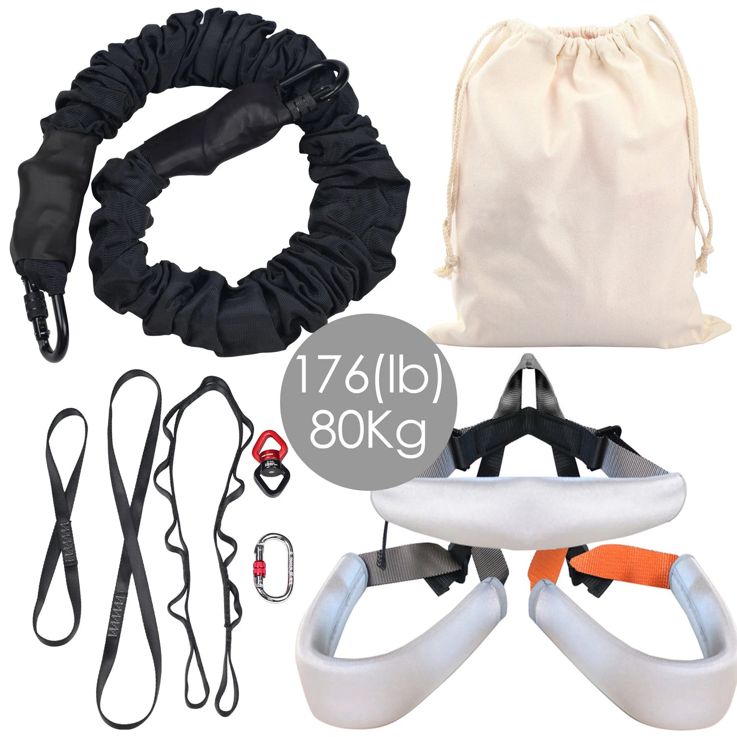 Prior Fitness HeavyDutyBungeeTrainingKitSystemSuperCharge for Home Gym Yoga Mastery