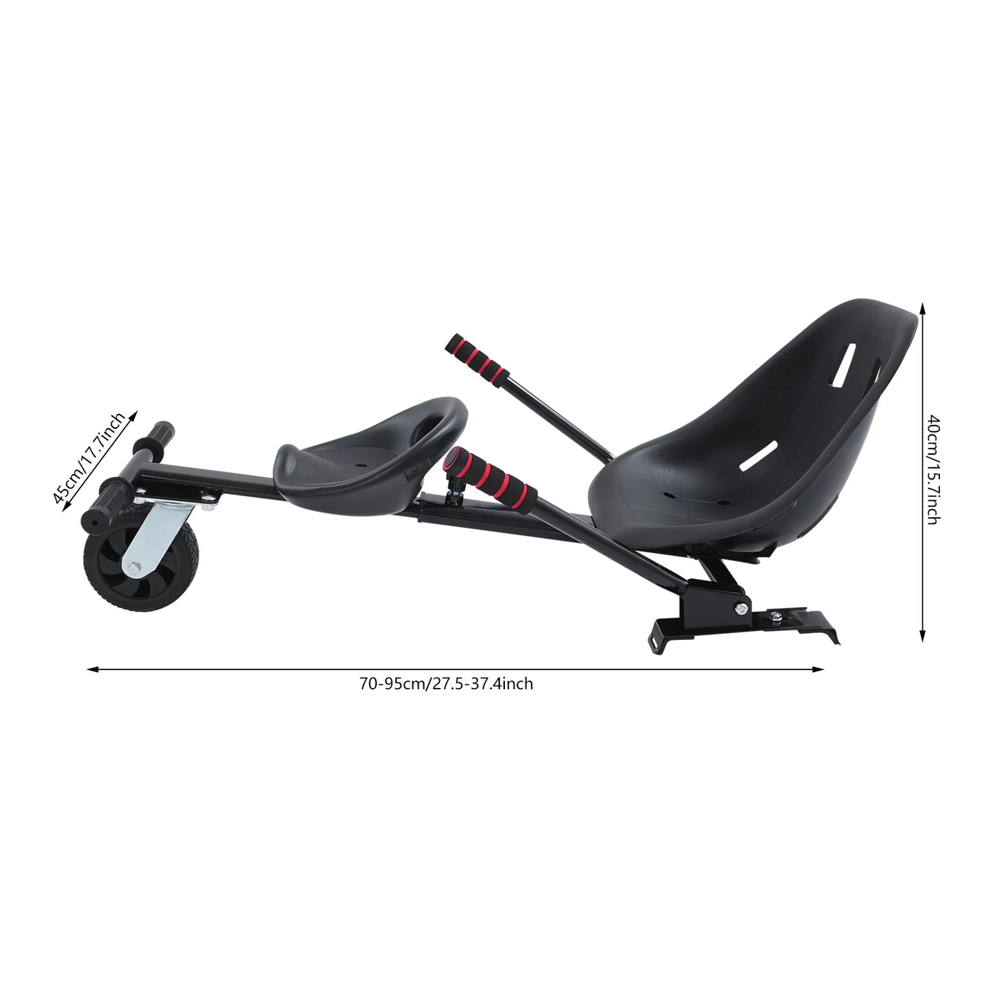 Adjustable Hoverboard Double Seat Attachment For Two Riders Outdoor Use