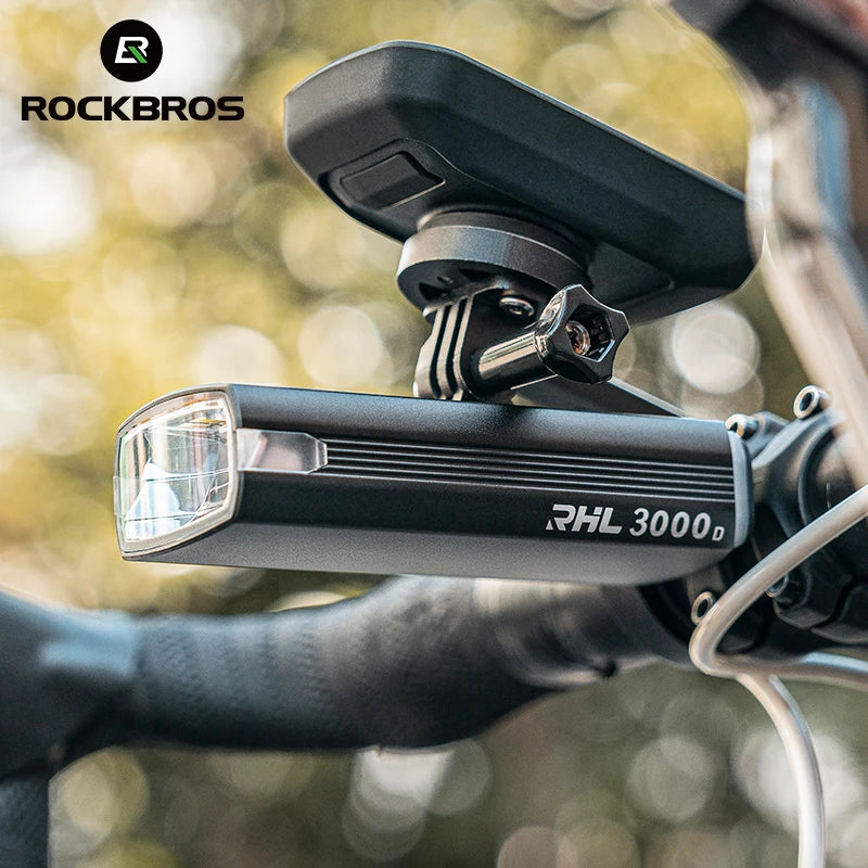 ROCKBROS 3000 Lumen Bike Light 10000mAh Power Bank Aluminum