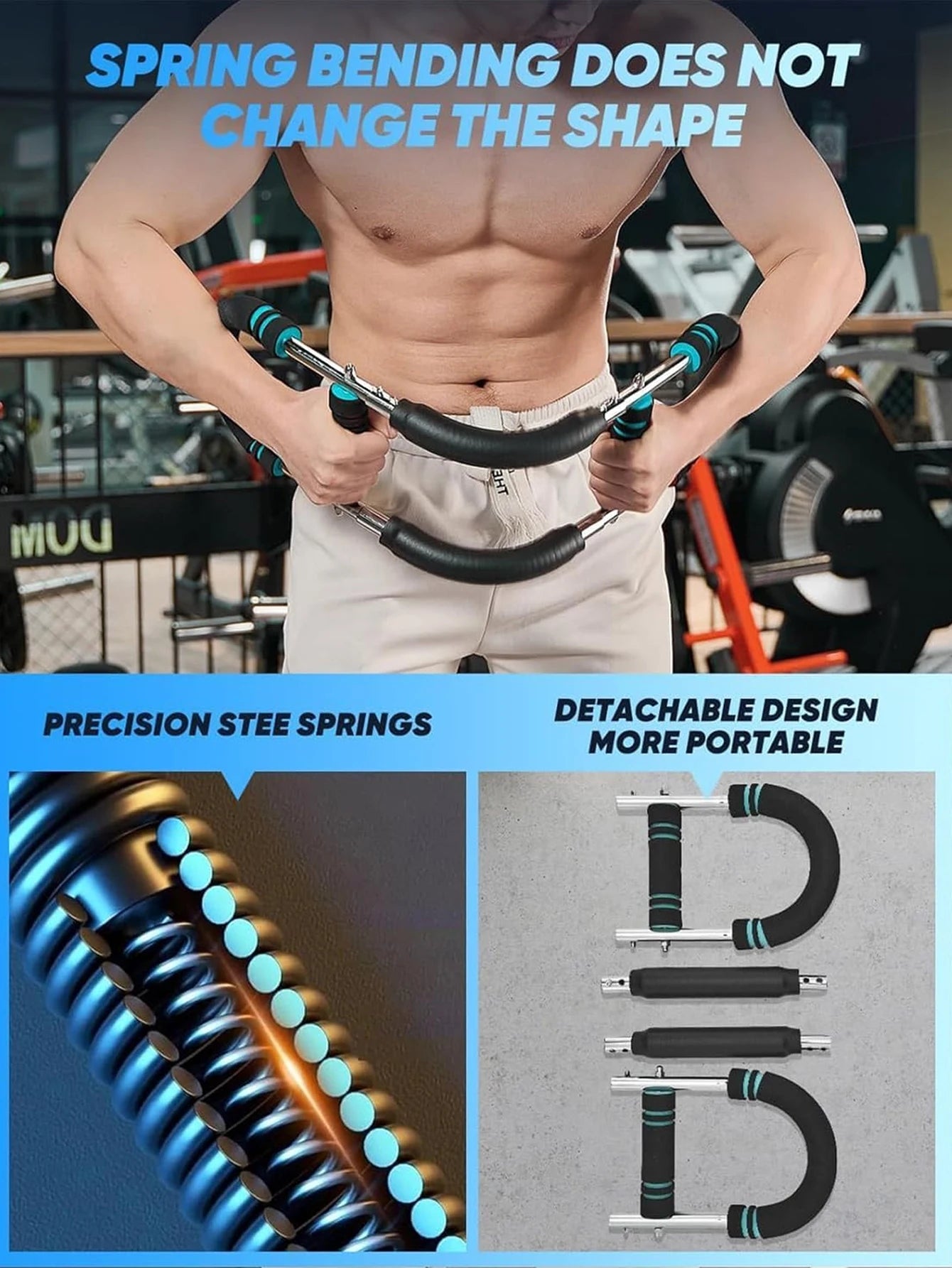 Arm Trainer Adjustable Chest Expander Exerciser For Upper Body Fitness