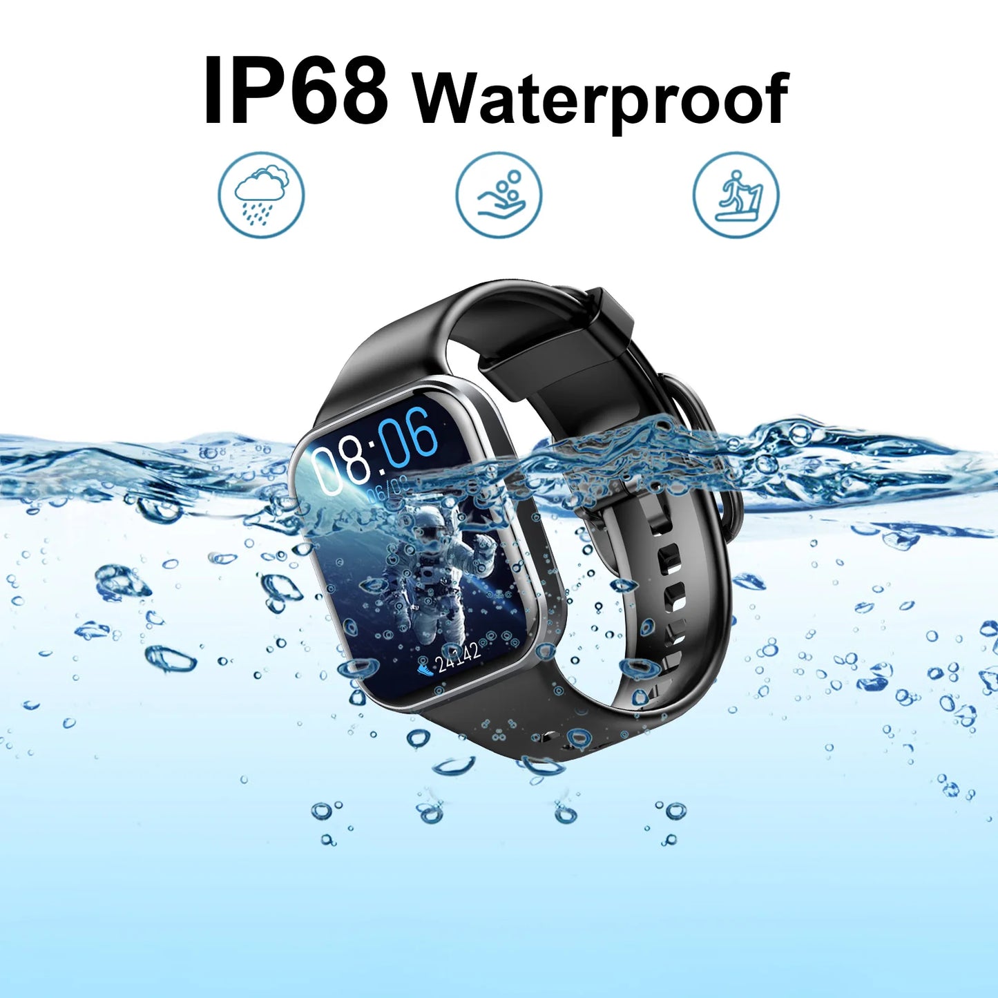 Nerunsa Smart Watch IP68 Waterproof Tracker 25 Modes