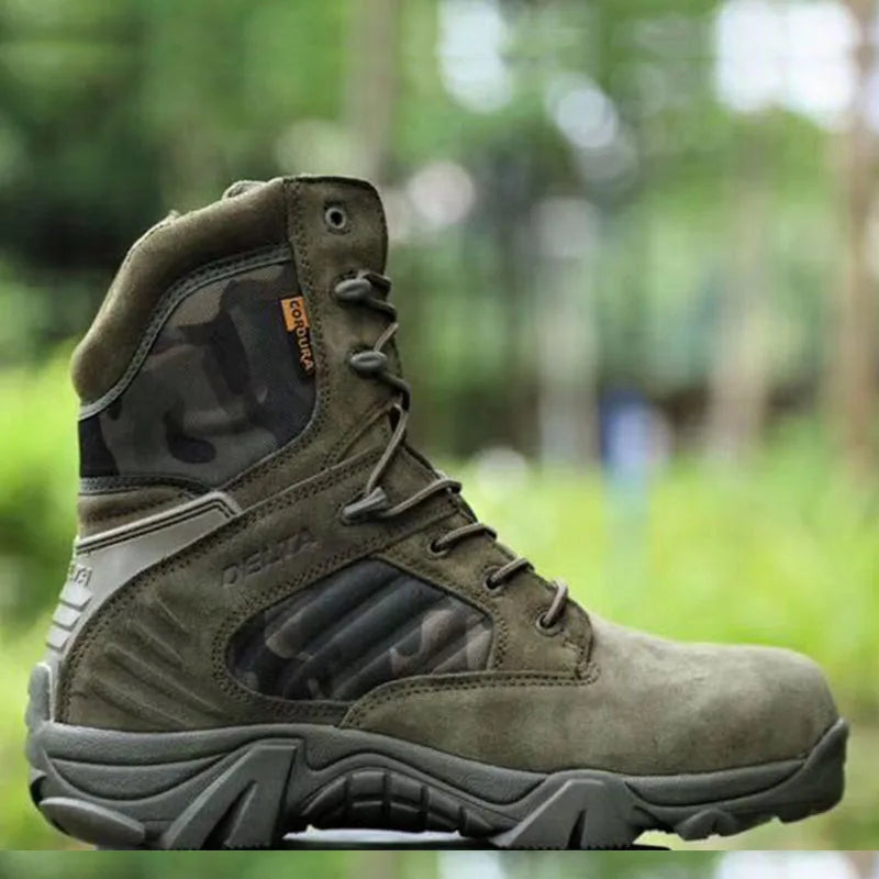 Camouflage Outdoor Men's Safety Boots for Hiking and Combat Training