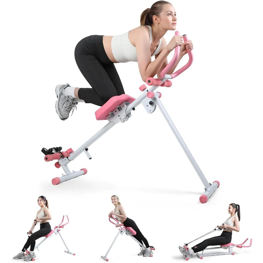 Foldable Ab Machine Core Trainer LCD Display At Home Gym